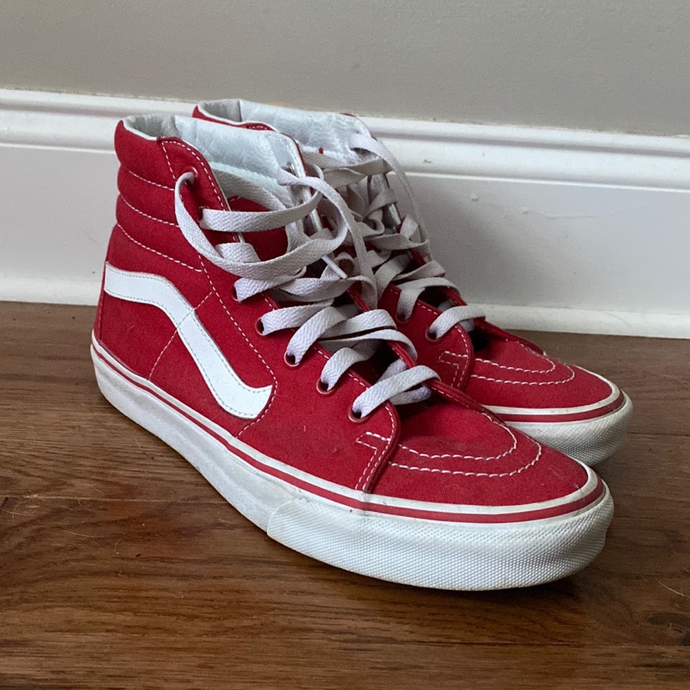 Red hightop vans
